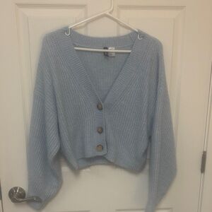 H&M Light Blue Cardigan with Buttons